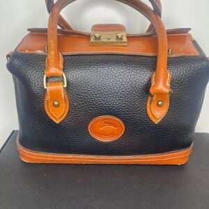 Dooney & Bourne Vintage Black and Brown Leather Handbag